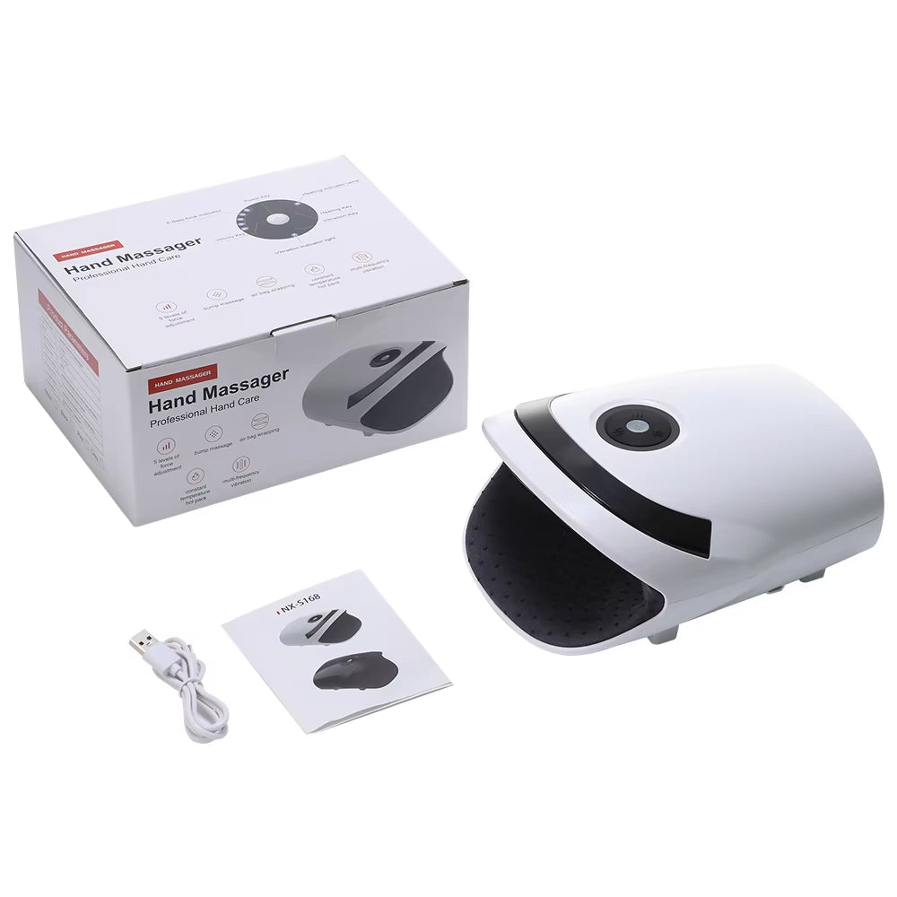 Electric Hand Massager with Air Compression Heating Palm Finger Massage for Arthritis Finger Numbness Wrist Relax Hand Care
