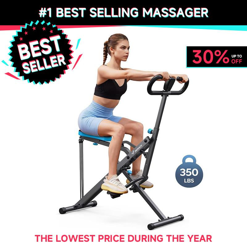 MERACH Squat Machine Glutes Workout Adjustable Resistance Foldable Exercise Equipment Leg Exercise Machine Rowing Machine