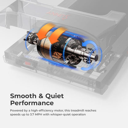 Treadpad 100 Smart Walking Treadmill, Wifi Treadmills – Compact, Foldable, Portable, under Desk & Incline Options (Manual & Auto), Brushless Motor, & Bluetooth Sunnyfit App, LED Display, Shock Absorption