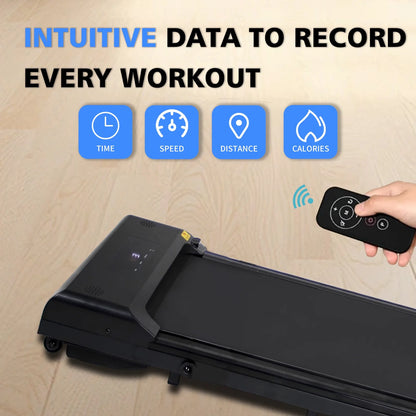 [ US in STOCK] under Desk Treadmill, Slim Flat Walking Pad, Portable Walking Jogging Machine for Home Office Exercise - Remote Control, LCD Display, Stored under Sofa Free Installation