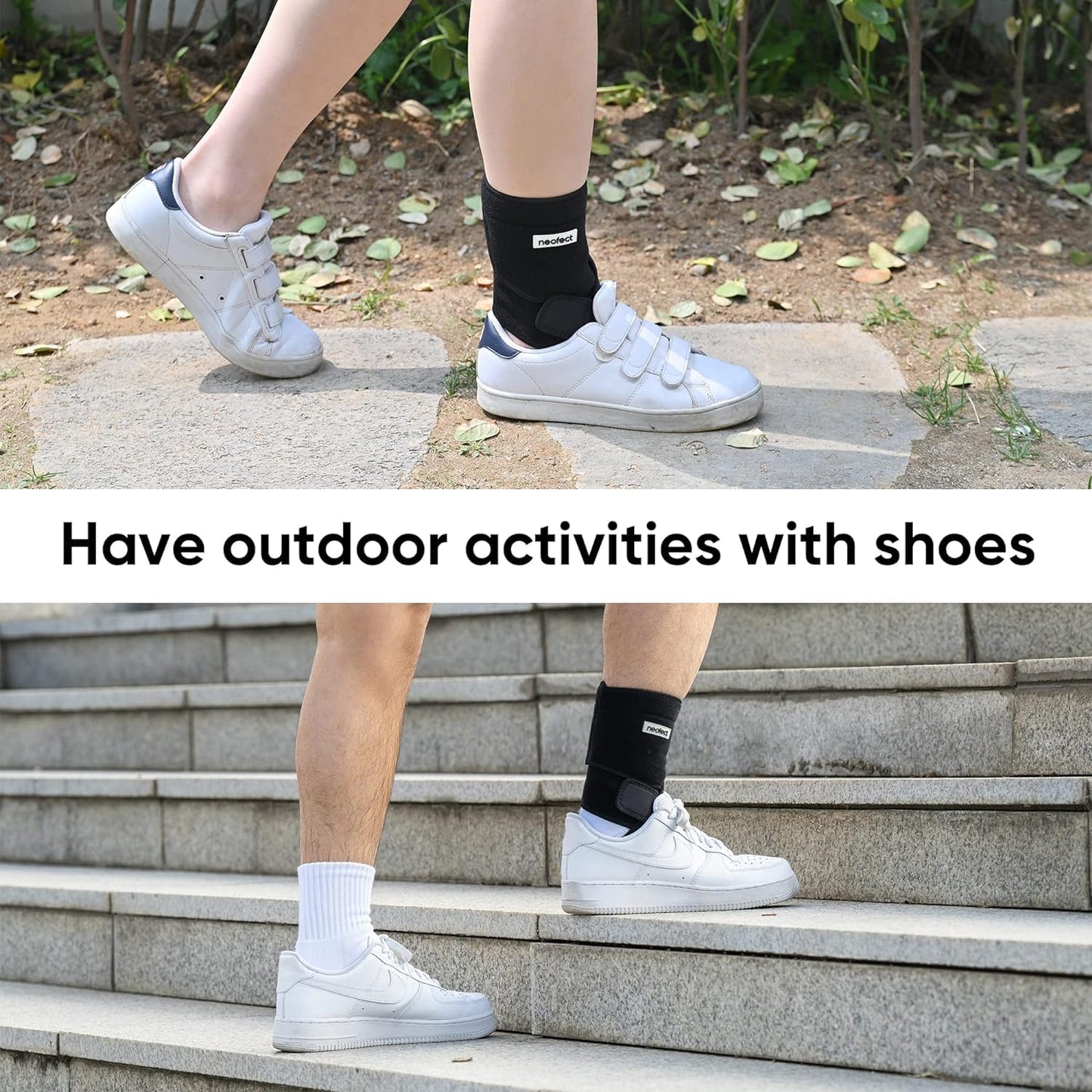 Drop Foot Brace - Adjustable AFO Ankle Brace for Walking & Stroke Recovery, Breathable Material for Ankle and Foot Support, Comfortable Design (Medium/Left)