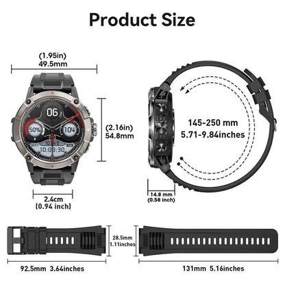 Smart Watch with Answer/Make Call, 1.52" HD Touch Screen Smart Watches for Men Fitness Watch, IP68 Waterproof Stainless Steel Smartwatch for Android Ios, GPS Smart Watch, Sport Smart Watch, Men Gifts