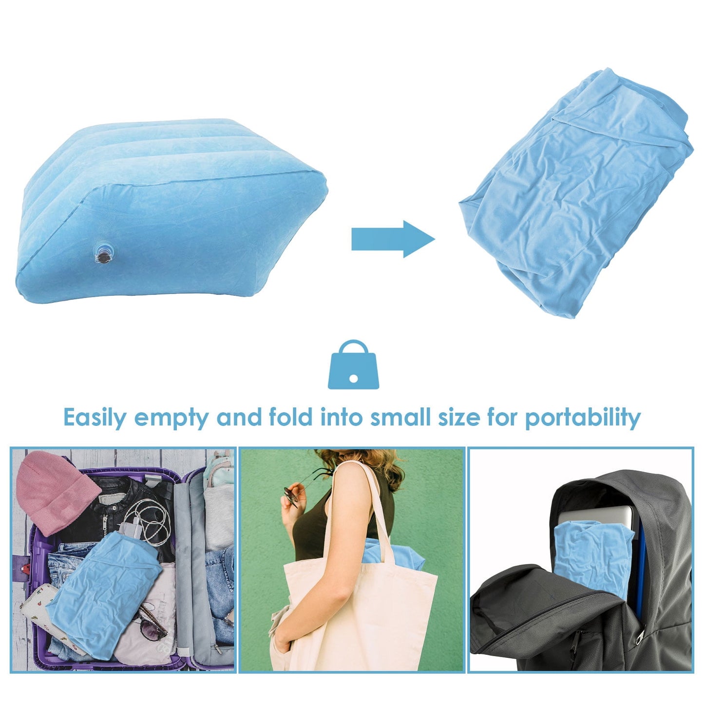 Inflatable Leg Rest, Leg Wedge Pillow for Raising Legs and Knee