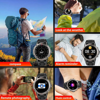 Smart Watch with Answer/Make Call, 1.52" HD Touch Screen Smart Watches for Men Fitness Watch, IP68 Waterproof Stainless Steel Smartwatch for Android Ios, GPS Smart Watch, Sport Smart Watch, Men Gifts