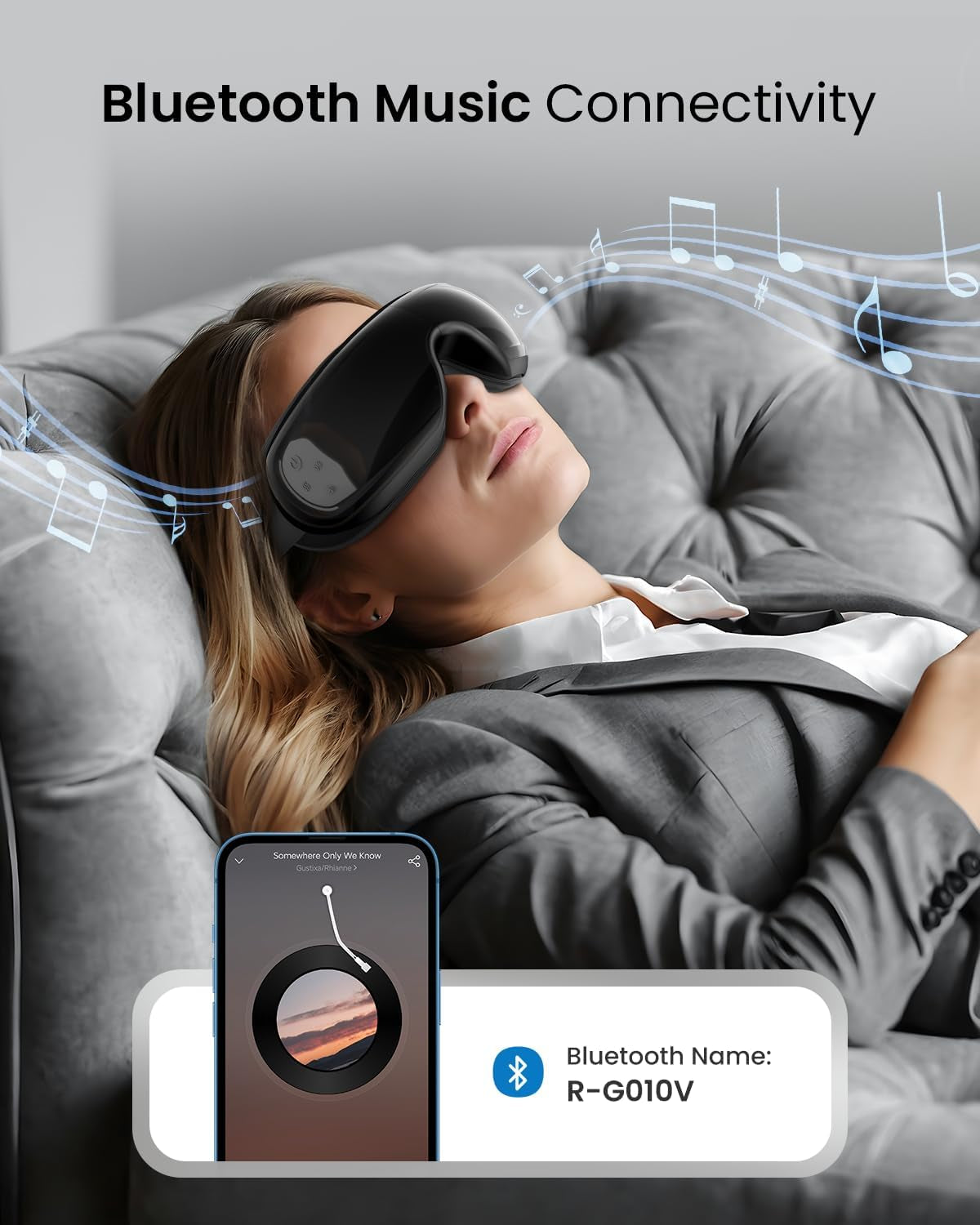 Eye Massager with Heat and Cooling for Migraines, Mothers Day Gifts for Mom, Eyeris 3 FSA HSA Voice Control Eye Massager, Eye Care Device with DIY Massage Setting, Birthday Gifts for Women/Men