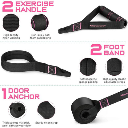 Pilates Bar Kit with Resistance Bands for Women & Men - Multifunctional Home Fitness Equipment for Yoga, Squat, and Butt Exercises