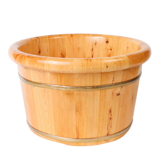 Foot Bathtub Wooden Bucket Foot Bath Barrel Foot Soaking Basin Spa Tub Solid Wood Basin Foot Wash Basin for Household 5KG