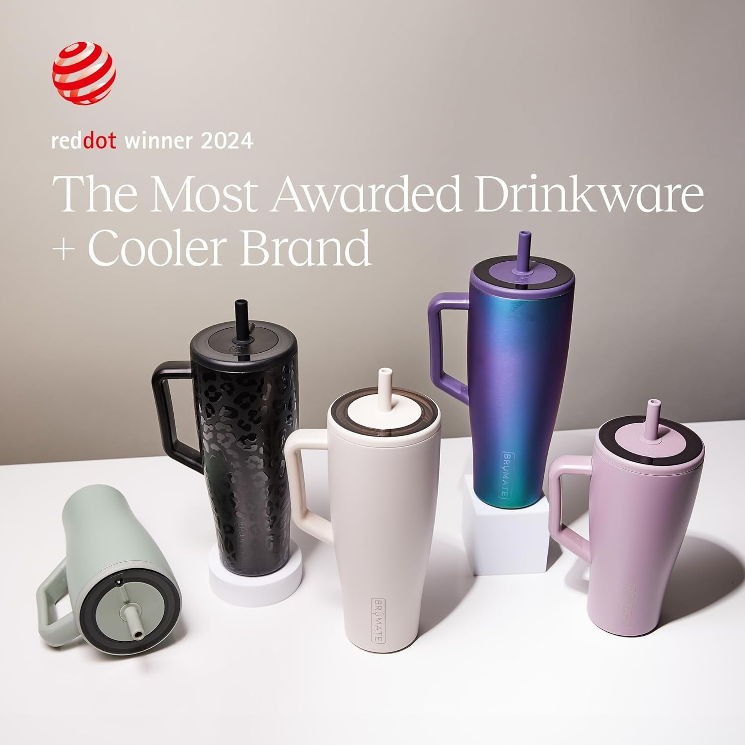 Era 40 Oz Tumbler with Handle and Straw | 100% Leakproof Insulated Tumbler with Lid and Straw | Made of Stainless Steel | Cup Holder Friendly Base | 40Oz (Dune)