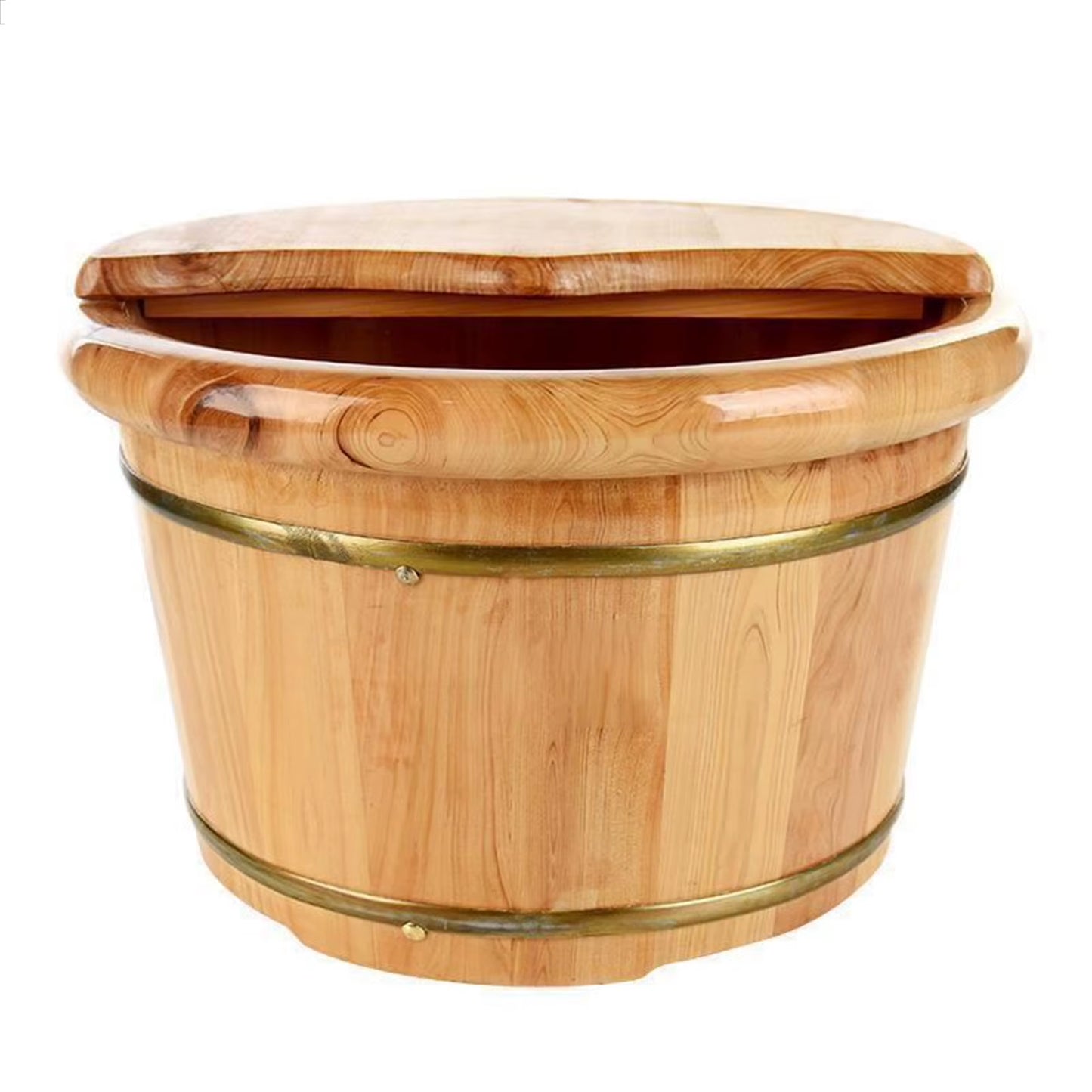 Foot Bathtub Wooden Bucket Foot Bath Barrel Foot Soaking Basin Spa Tub Solid Wood Basin Foot Wash Basin for Household 5KG