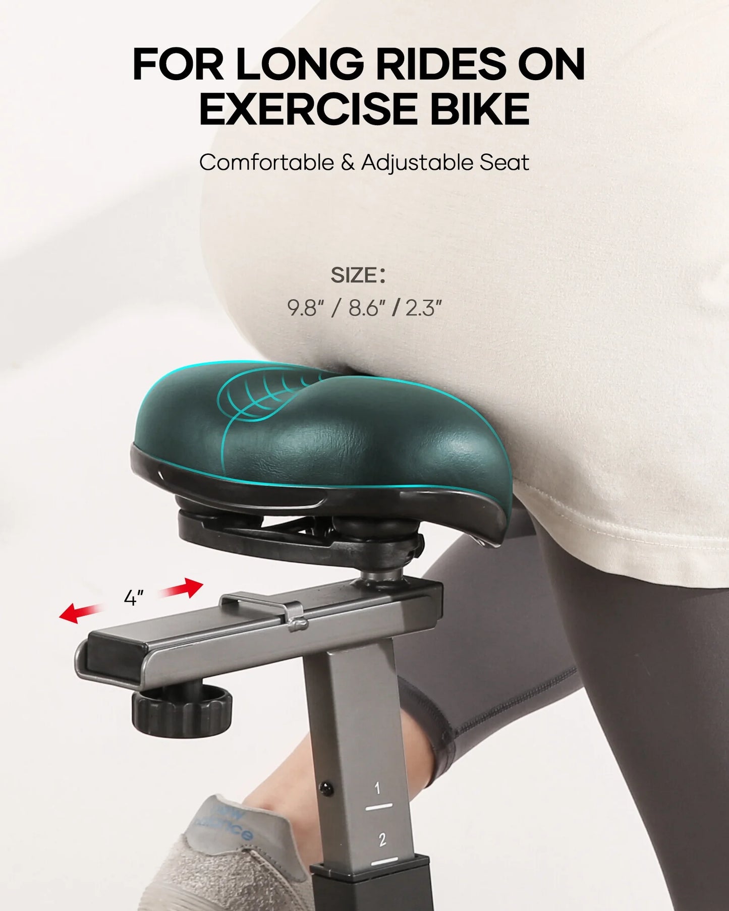 Exercise Bike Indoor Cycling Bike with 300Lbs. Big Seat Cushion for Home Cardio Leg Workout