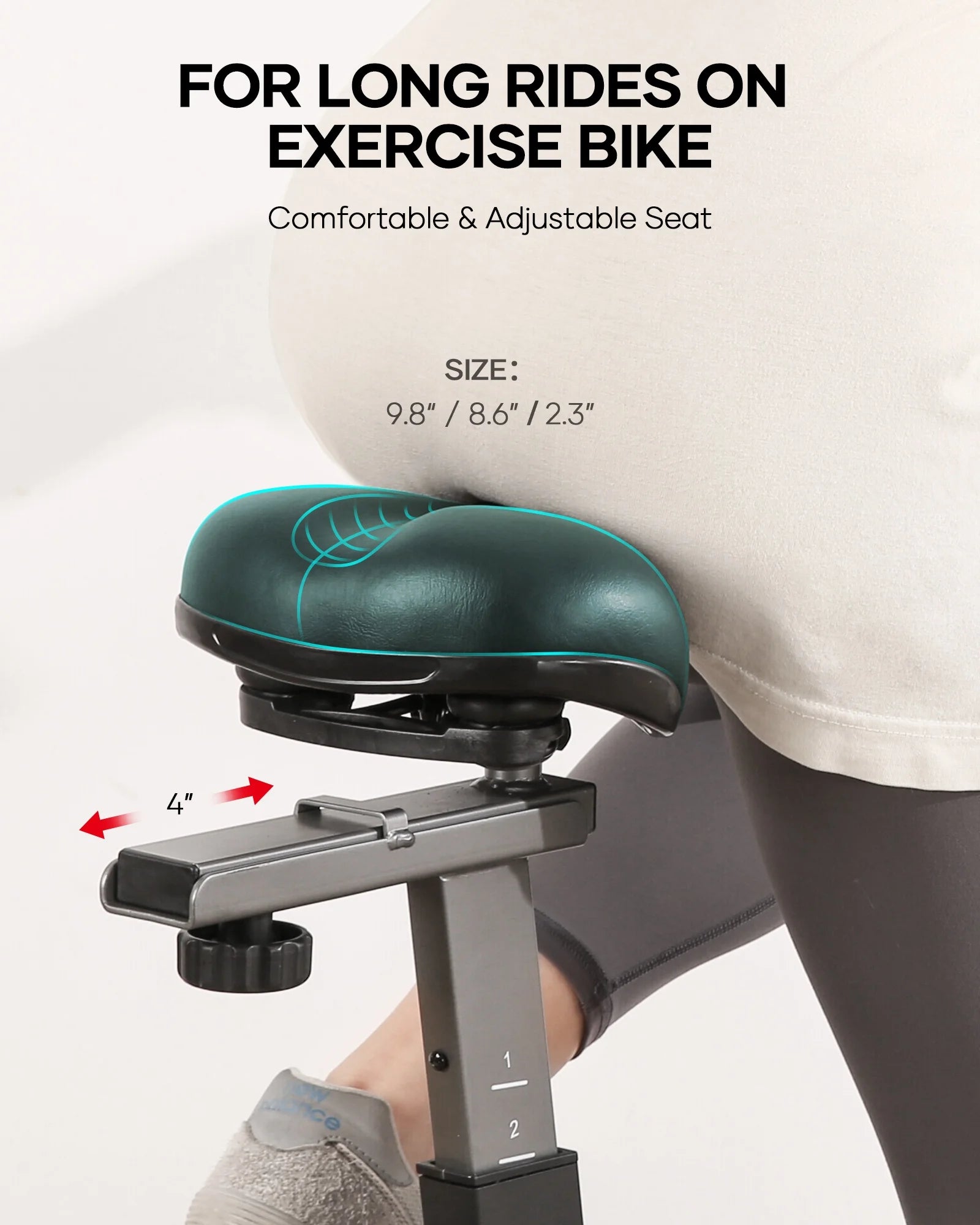 Exercise Bike Indoor Cycling Bike with 300Lbs. Big Seat Cushion for Home Cardio Leg Workout