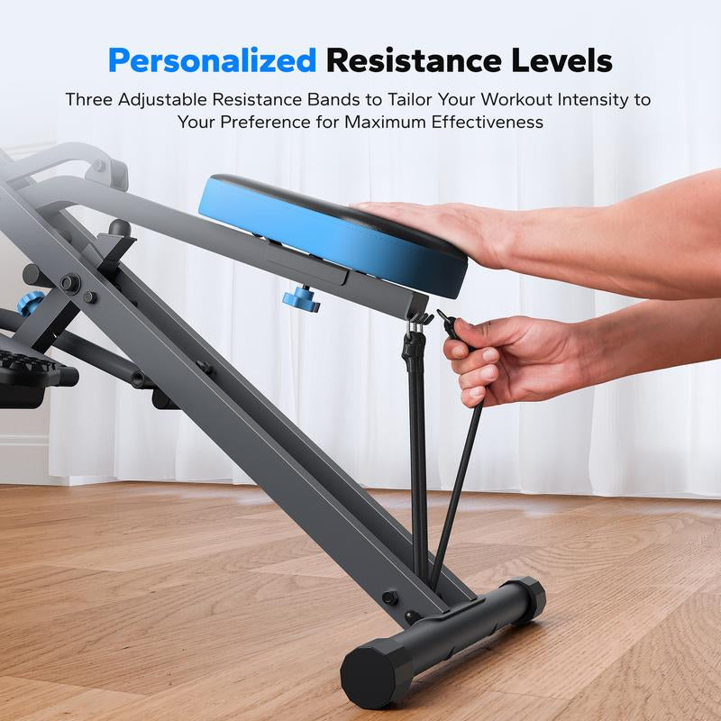 MERACH Squat Machine Glutes Workout Adjustable Resistance Foldable Exercise Equipment Leg Exercise Machine Rowing Machine