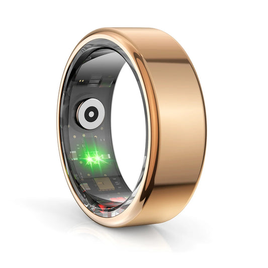 R02 Smart Ring Sleep Monitor Bluetooth5.0 Blood Oxygen Tracker Fitness Tracker Ring IP68 & 5ATM Waterproof Multi-Sport Modes