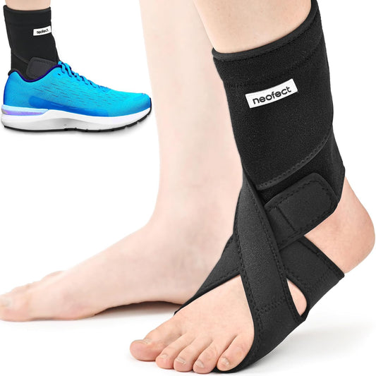 Drop Foot Brace - Adjustable AFO Ankle Brace for Walking & Stroke Recovery, Breathable Material for Ankle and Foot Support, Comfortable Design (Medium/Left)