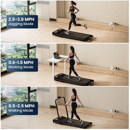 【New Arrival】Deals for You YAGUD Electric Folding Treadmill with Handrail, Low-Noise Motor – 265Lbs Weight Capacity Spacious Belt, Dual Shock Absorption, Remote Control & Wheels for Easy Moving – Includes Free Resistance Bands and Remote