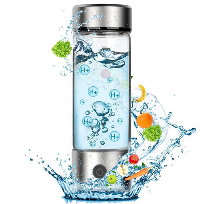 Portable Rechargeable Hydrogen Water Bottle Generator with SPE/PEM Technology for Home Office Travel Fitness Drinking - Tumbler, Stylish Classic