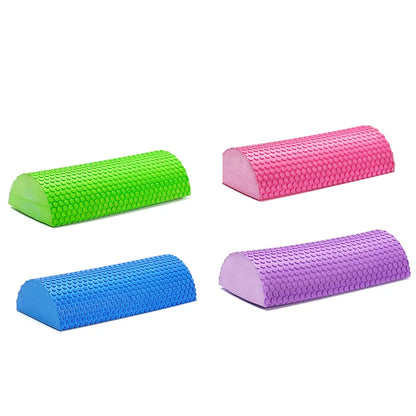 Half round EVA Foam Roller Semi-Circular Massage EVA Foam Shaft Yoga Pilates Fitness Equipment with Massage Floating Point